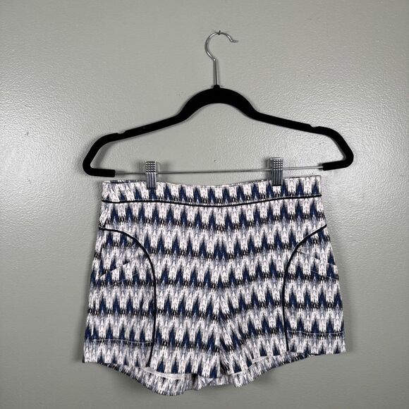 Anthropologie Shorts Womens Size 2 Larimar Ikat Blue White Woven Boho Cartonnier - Picture 2 of 12